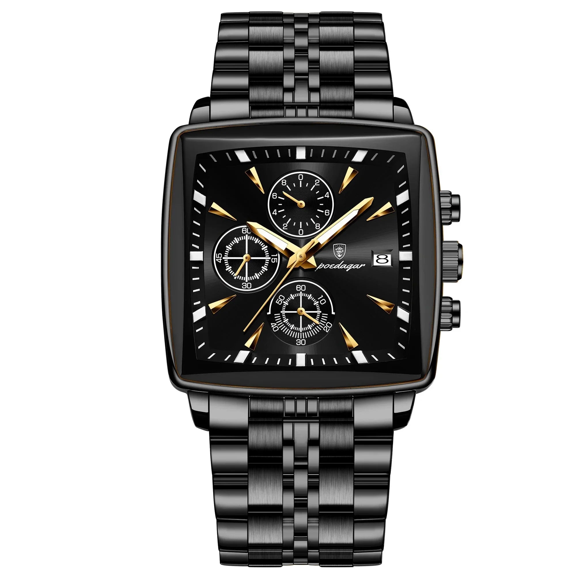 POEDAGAR Square Men's Watch