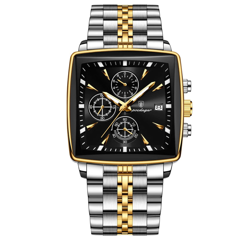 POEDAGAR Square Men's Watch