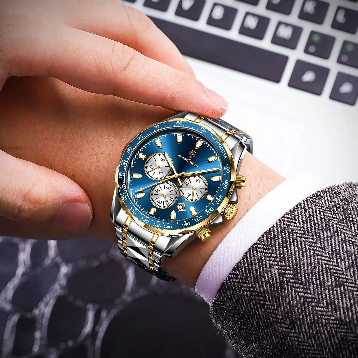 POEDAGAR Men's Sport Watch