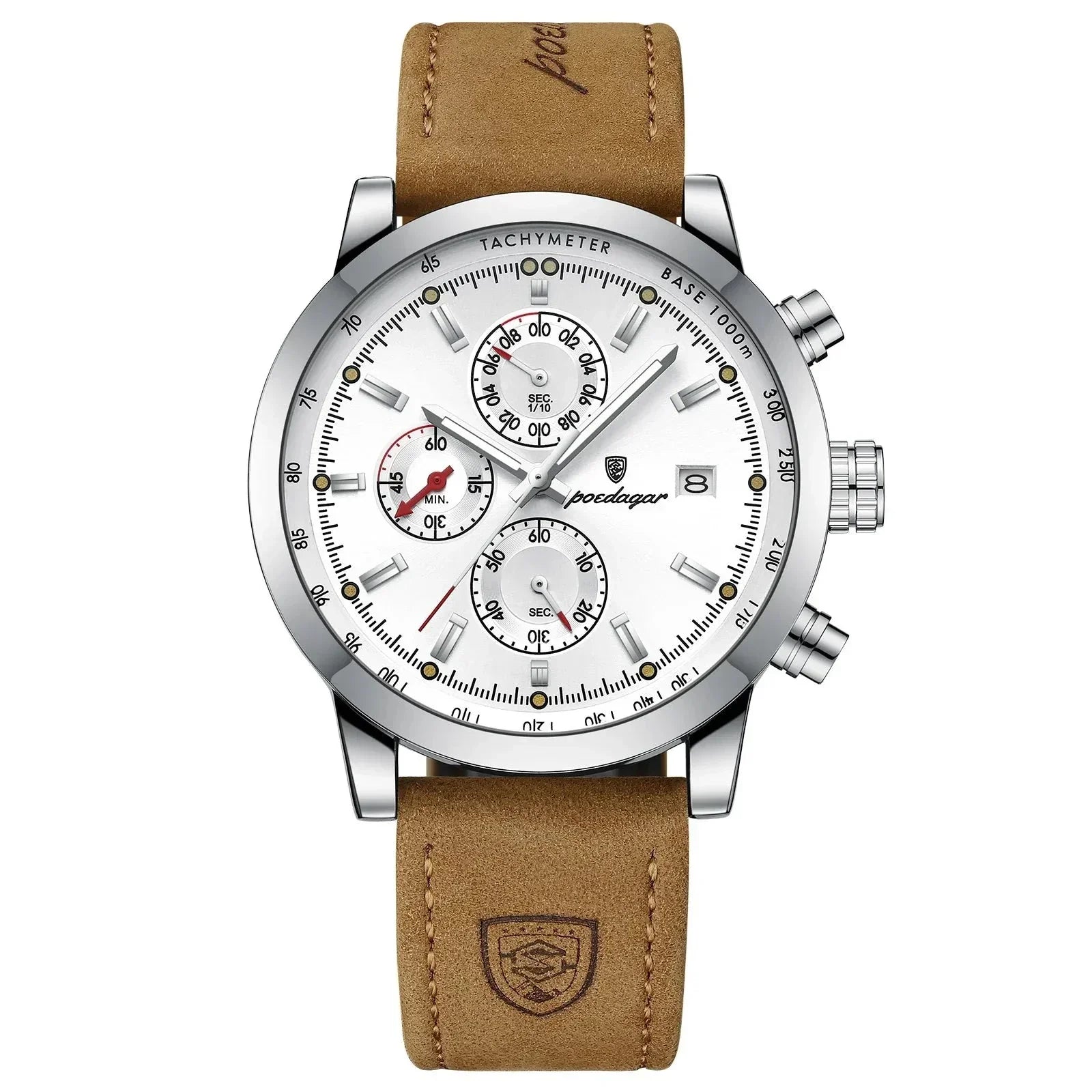 POEDAGAR Tachymeter Waterproof Men's Watch