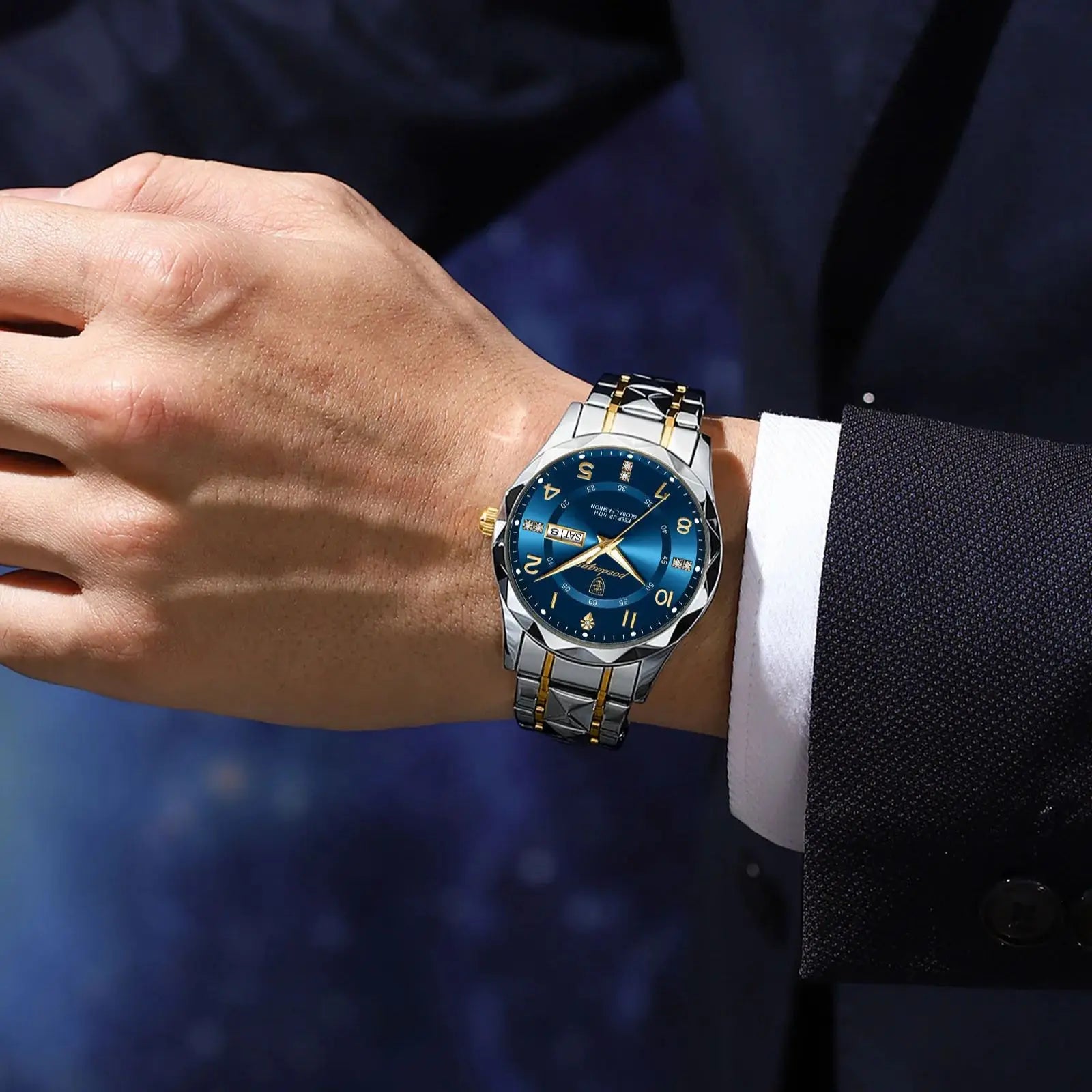 POEDAGAR Men's Quartz Watch