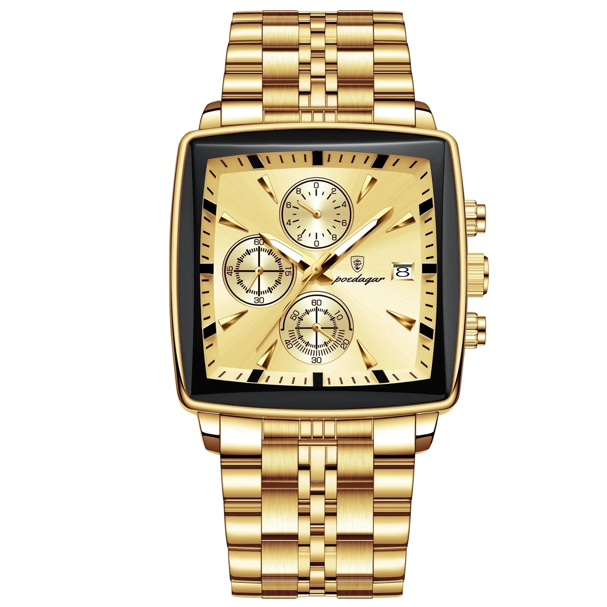 POEDAGAR Square Men's Watch